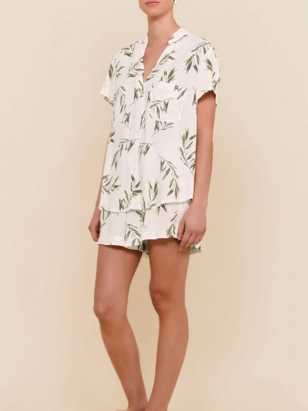 Piyama Maggie Pajama Set - Olive Leaf